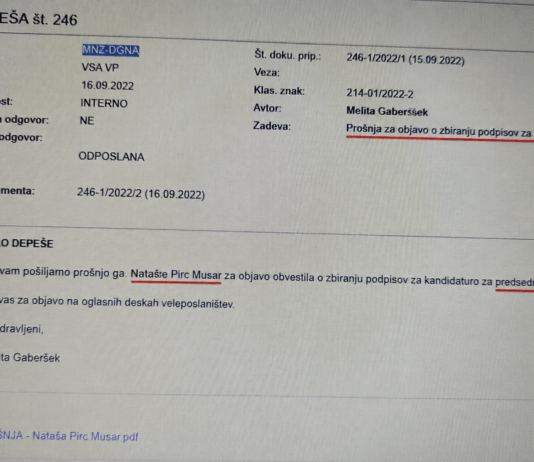 Afera depeša: je državni sistem Svobode pomagal eni predsedniški kandidatki (Nataši Pirc Musar) do zmage – kaznovan pa je bil tisti, ki je na to opozoril?