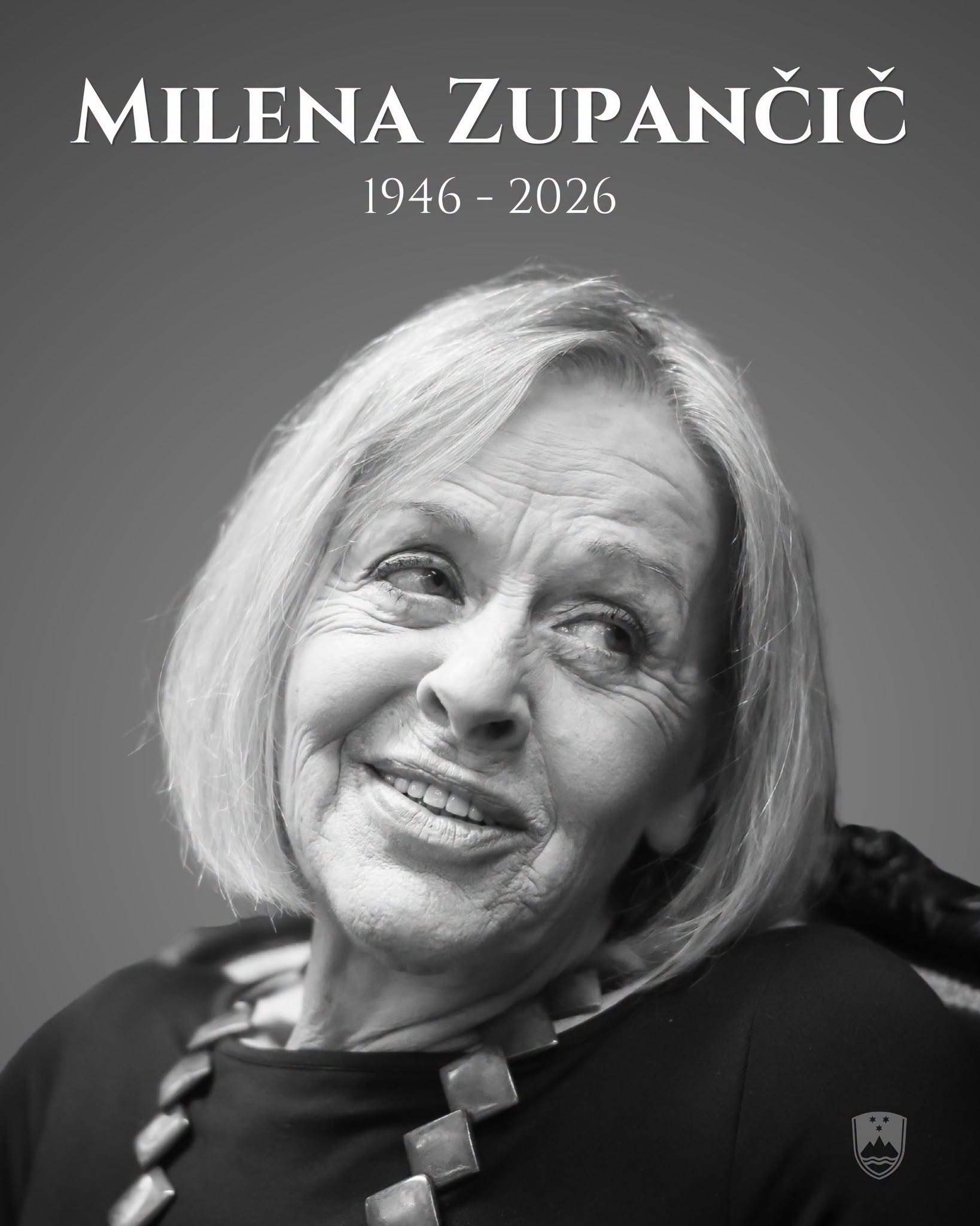 Zahvala Mileni Zupančič za prispevek k slovenski kulturi