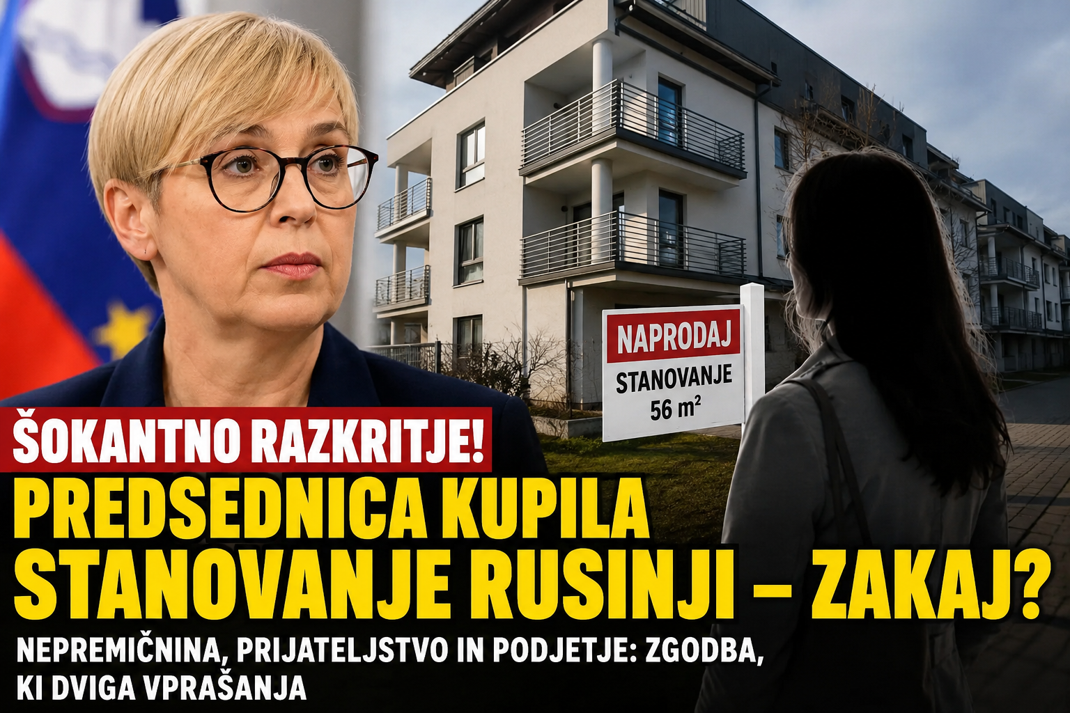 PRIJATELJSTVO, VREDNO STANOVANJA? Zakaj je Nataša Pirc Musar kupila nepremičnino, v kateri naj bi živela njena ruska prijateljica?