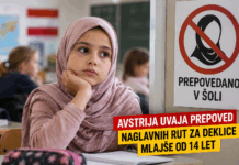 AVSTRIJA POTEGNILA ČRTO: deklicam, mlajšim od 14 let, prepovedali islamske naglavne rute, staršem lahko grozi do 800 evrov kazni rute, chat gpt