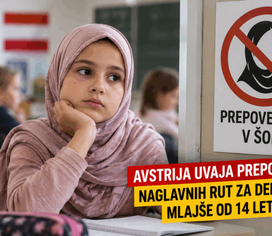 AVSTRIJA POTEGNILA ČRTO: deklicam, mlajšim od 14 let, prepovedali islamske naglavne rute, staršem lahko grozi do 800 evrov kazni rute, chat gpt