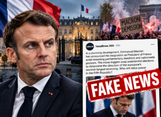 Lažna novica o Macronovem odstopu zaokrožila po spletu: Francija je v krizi, predsednik pa ostaja na položaju macron - odstop, fake news, chat gpt
