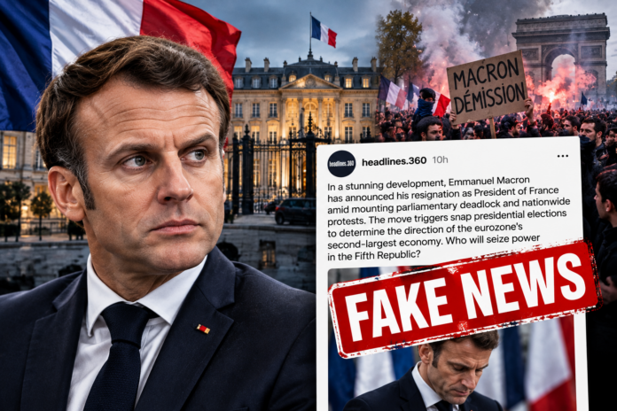 macron - odstop, fake news, chat gpt